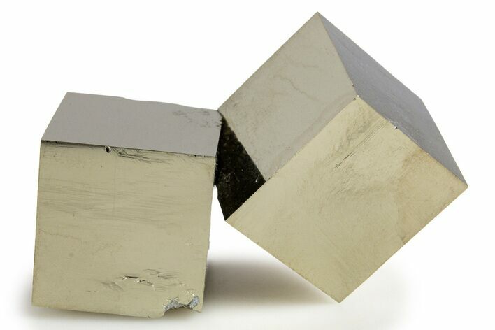 Shiny, Natural Pyrite Cube Cluster - Navajun, Spain #322119